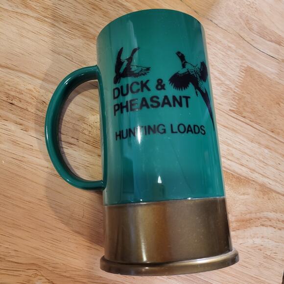 Green Duck & Pheasant Hunting Loads Shotgun Shell Beer Mug - Picture 1 of 5